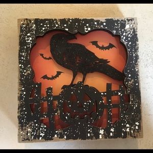 Halloween Spooky LED Lighted Box Self Sitter New